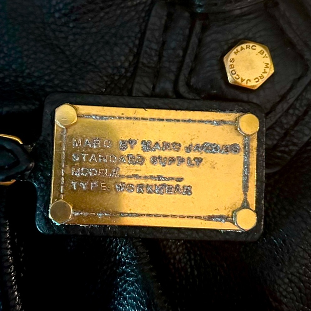 Marc Jacobs Black Leather Satchel with Gold Hardware - Picture 6 of 16